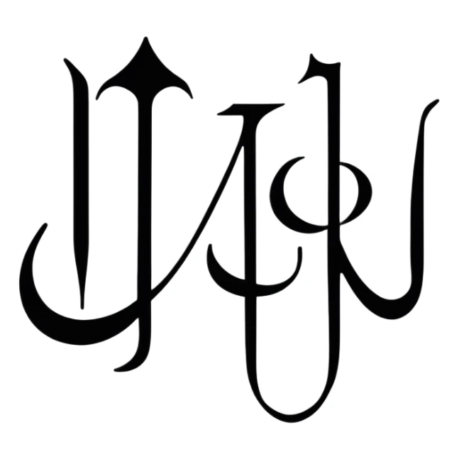 Decorative name sticker with the name حسیب in beautiful Arabic calligraphy sticker