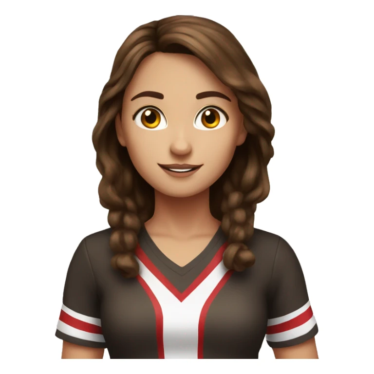 brown haired girl indoors cheerleader  sticker