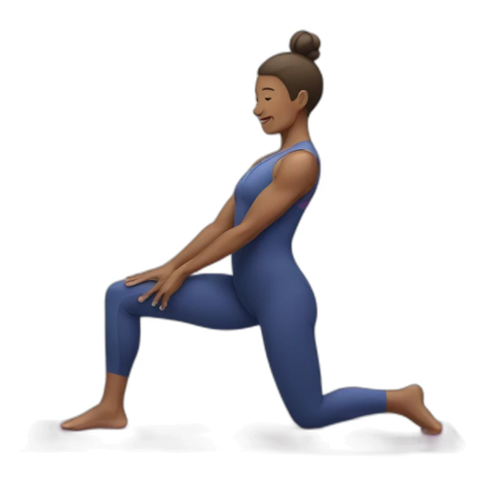 middle-aged woman doing gymnastics sticker