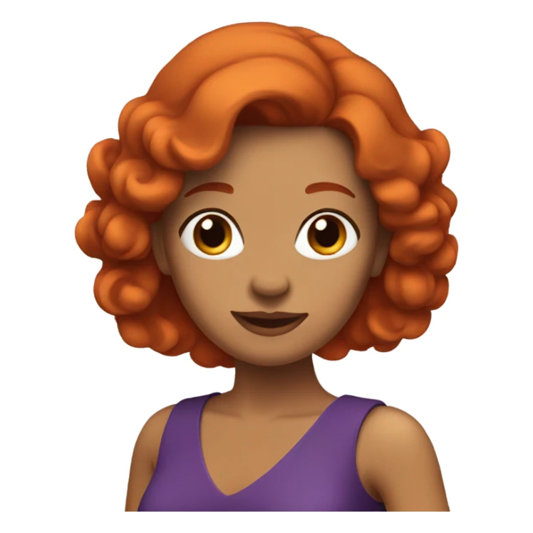 Redhead with purple dress  sticker