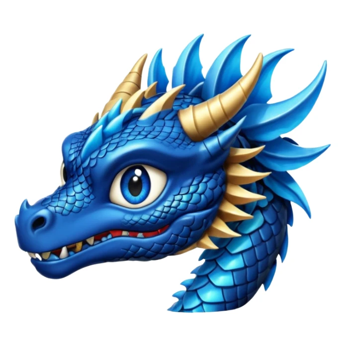Dragón color negro ojos azules sticker