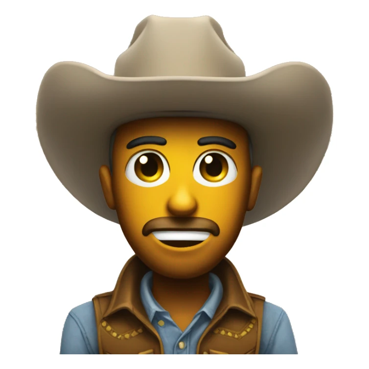 Cowboy emoji dollar sign eyes sticker
