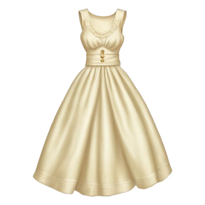 fancy vintage cream dress sticker