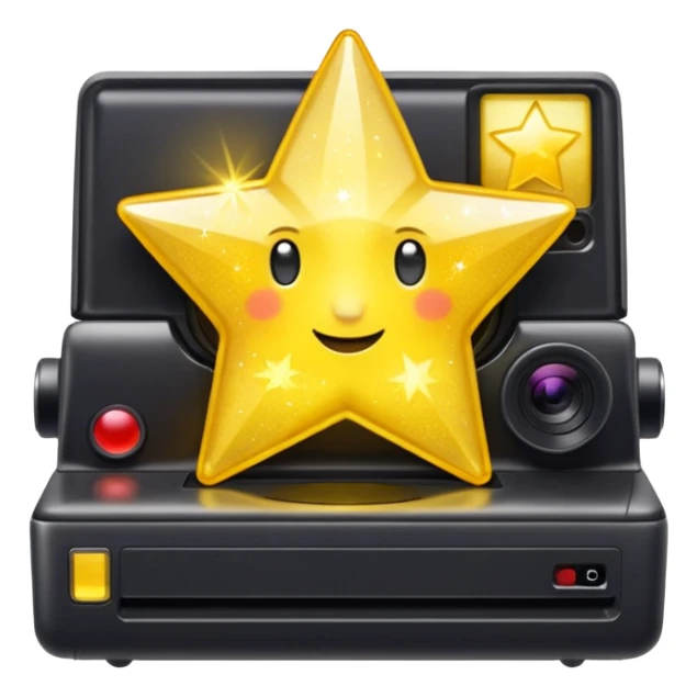 Polaroid photo with star sticker