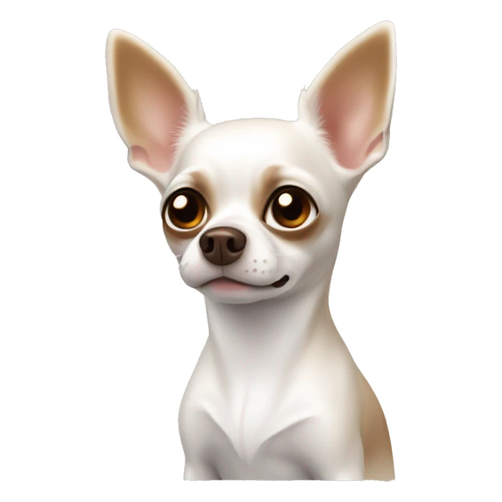 White chihuahua with brownish patches  sticker