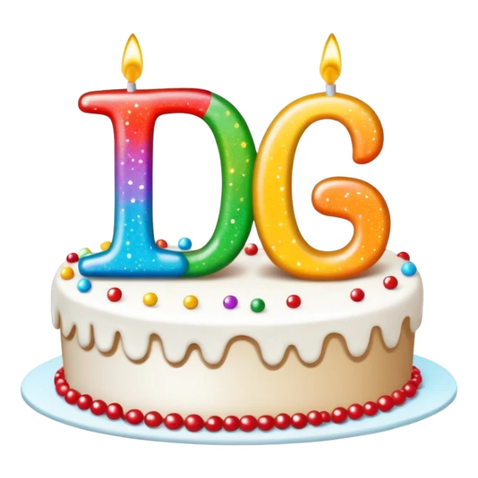 Um bolo de aniversário com o nome "Dinis"  sticker