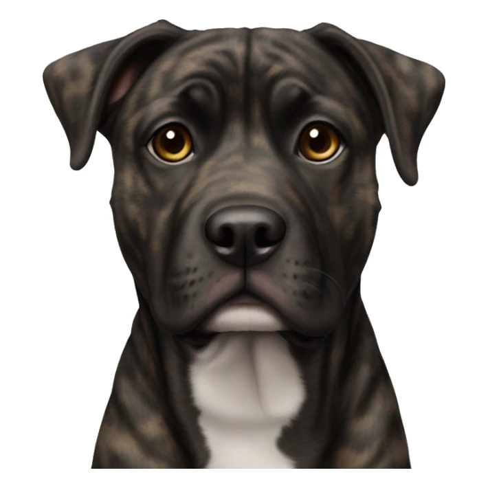 black brindle American Stafford mix  sticker