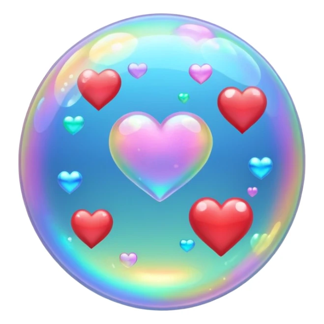 bubble love sticker