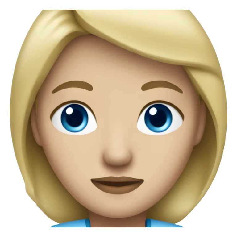 blonde psychiatrist woman with blue eyes sticker