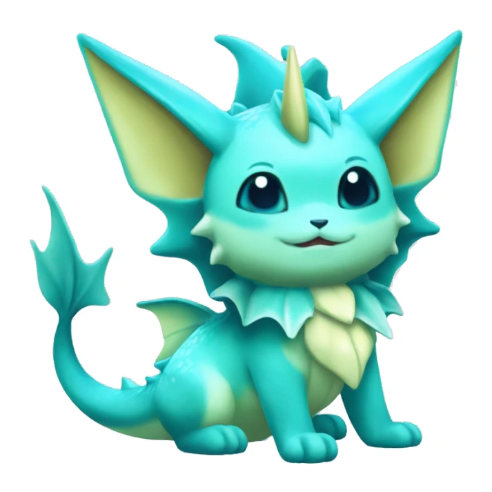 Kawaii Vaporeon full body sticker