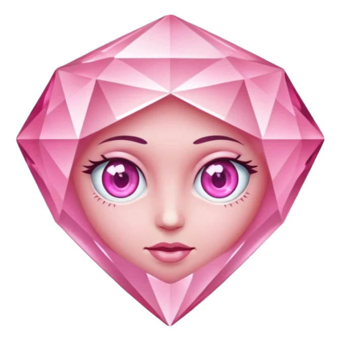 pink diamond with eyes but no face and beautiful sticker