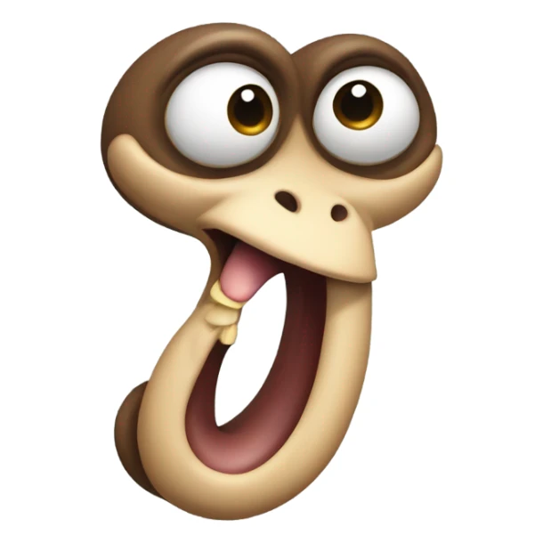 worm with the face of a monkey or an ape sticker