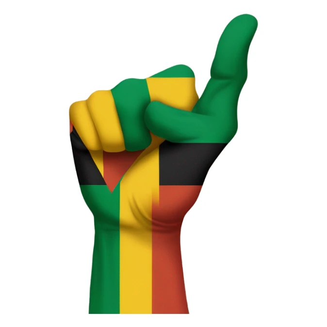 University of Texas Hook’em horns with Jamaican flag sticker