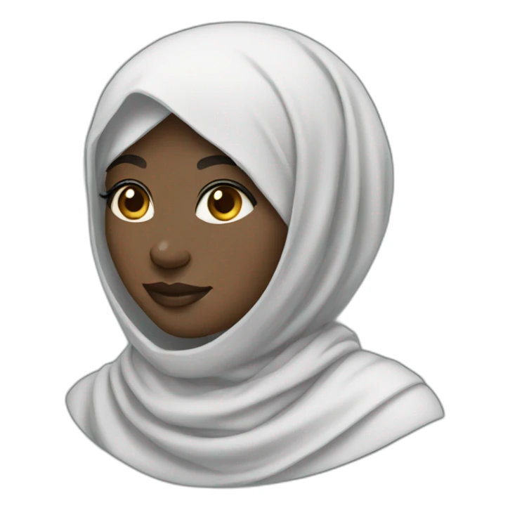 hijab african female sticker