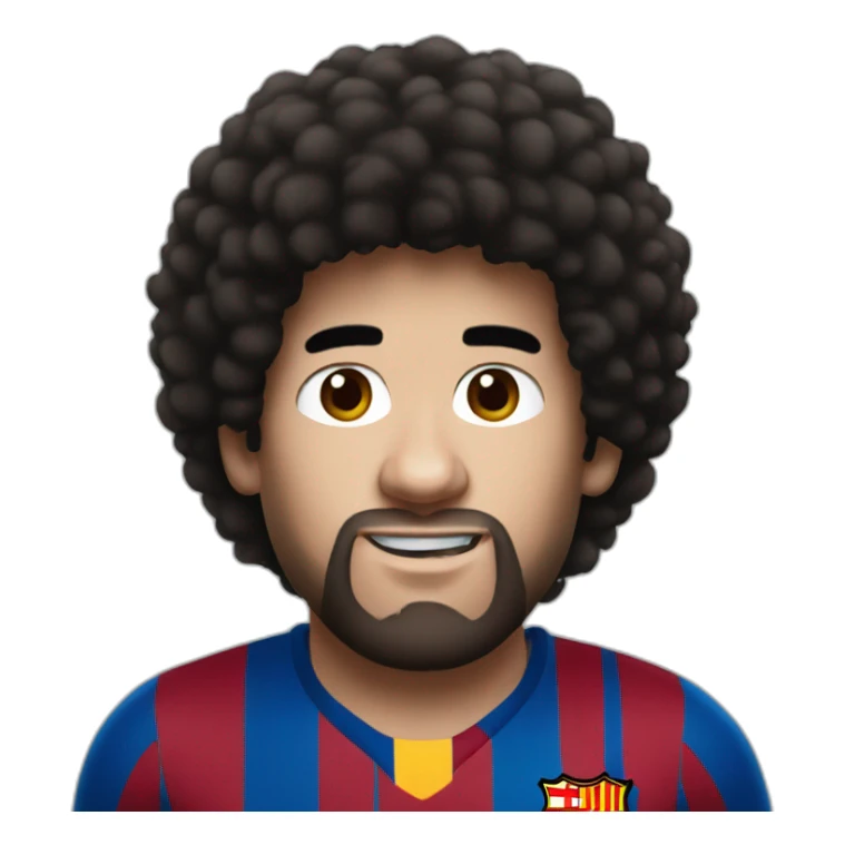Messi with afro hair sticker