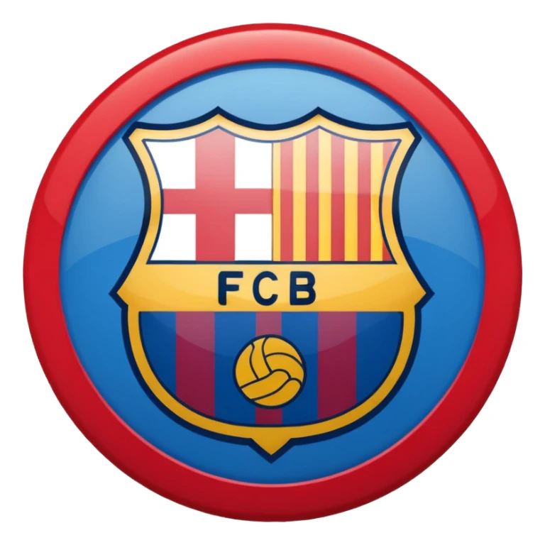 fc barcelona only logo not in cercle sticker