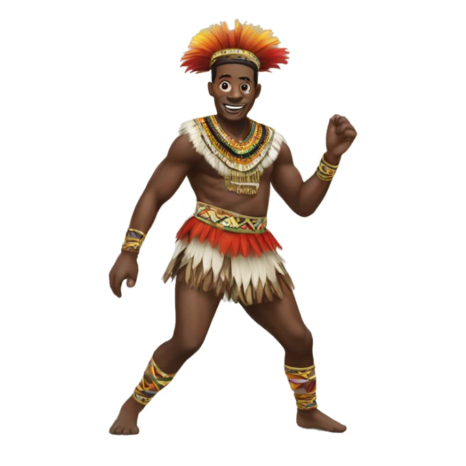 Zulu male dancer sticker