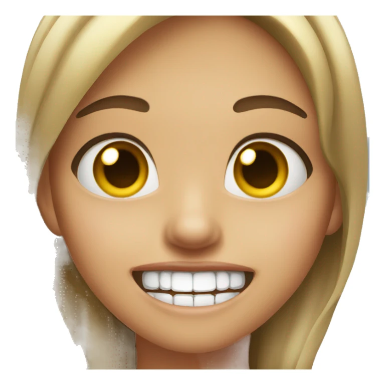 Pretty girl biting her finger smiling looking mysterious sticker