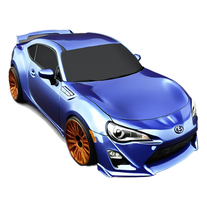 Hot wheel Chewbacca teeth grill Toyota 86 blueberry color,chrome wheels  sticker