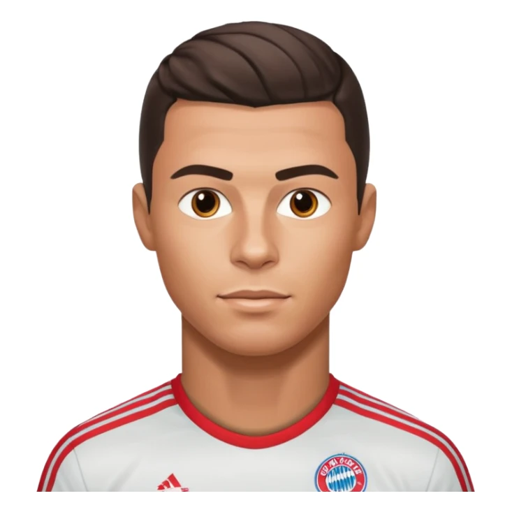 ronaldo wearing a bayern munich shirt sticker