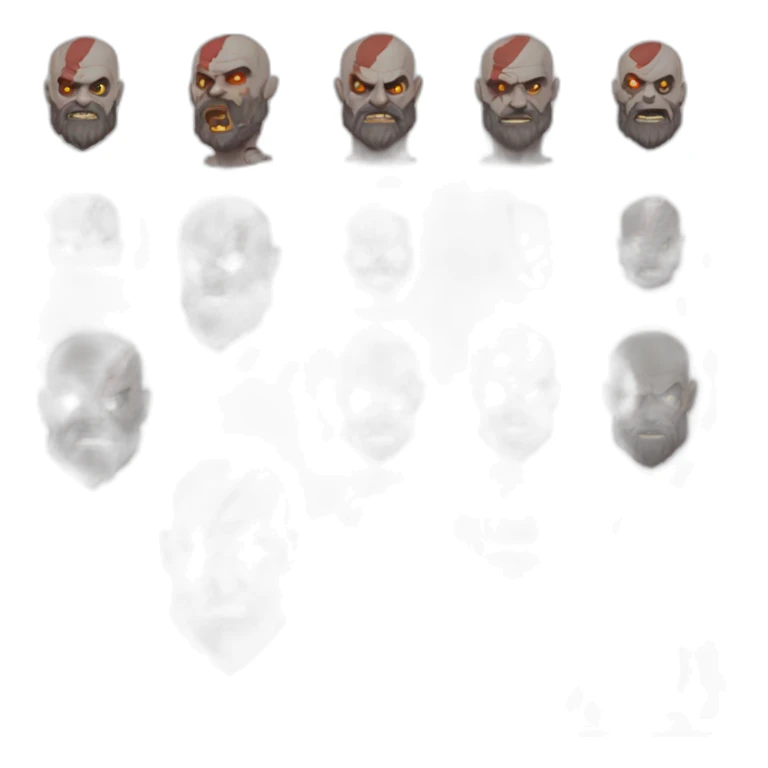 Kratos gesicht bemalung mit 💀 sticker