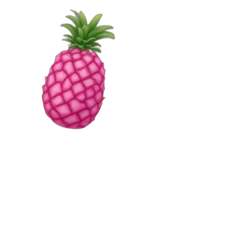 All pink pineapple, pink, full color pink sticker