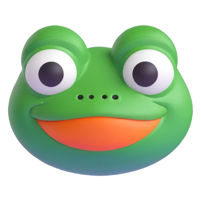 Pepe the frog, 3D emoji style sticker