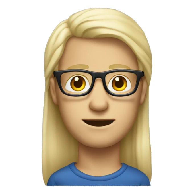 blonde hair man with glasses in suspen sticker