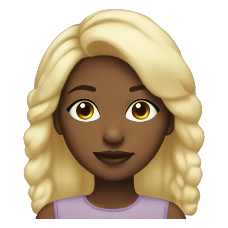 Blonde black girl with big lashes  sticker