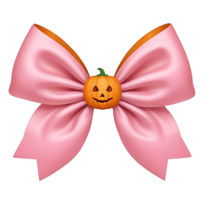 pastel pink orange bow with pumpkin pastel pink orange bow with pumpkin printprint sticker