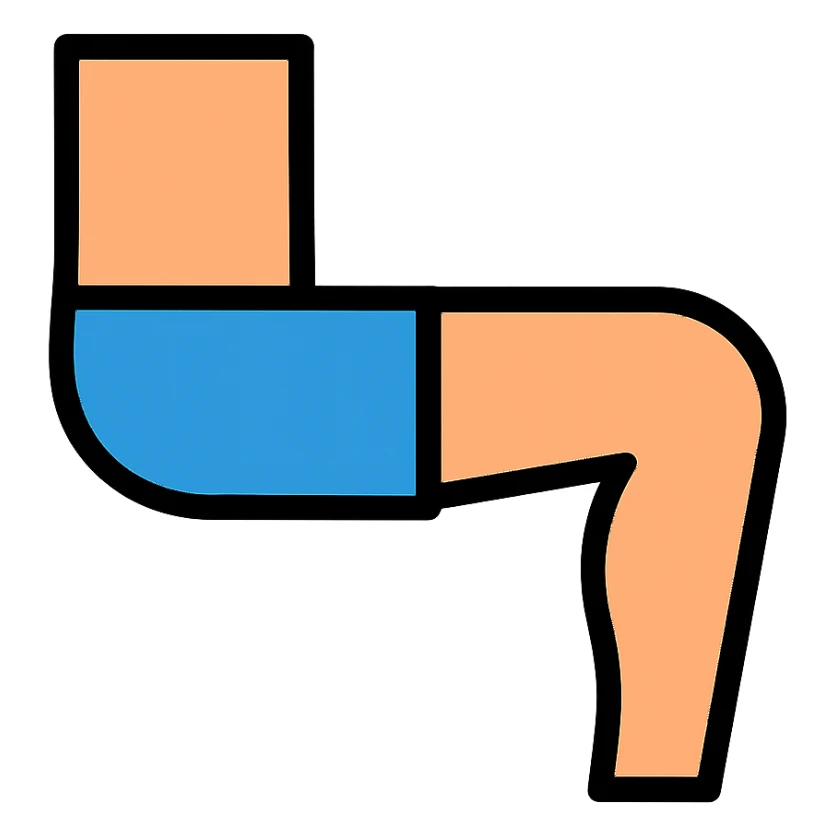 color outline icon of a human lap sticker