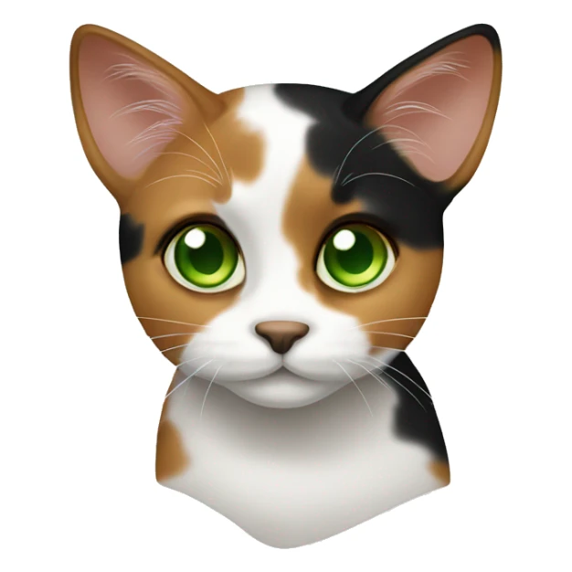 calico with green eyes sticker