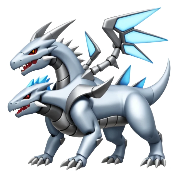 Futuristic Reshiram-Kyurem-Steelix-Lairon-Aggron-Genesect-fusion sticker