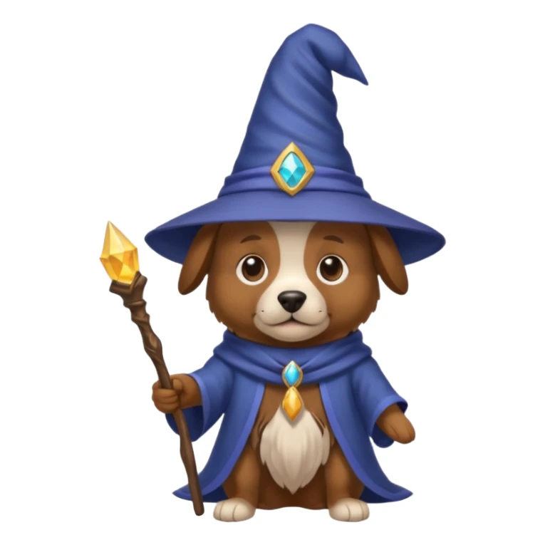 Dog wizard sticker