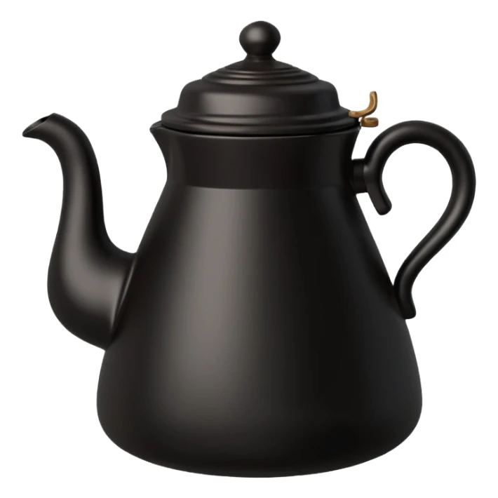 it’s basically a black, traditional Ethiopian coffee pot with a round bottom and a slender neck. sticker