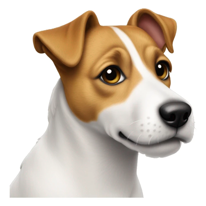 Erstelle mir einen hunde emoji es sollte ein jackrussel terrier sein sticker