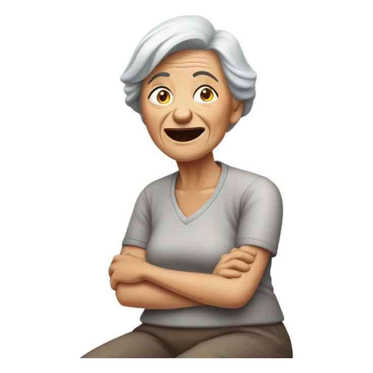 Grandma having pain in back sticker
