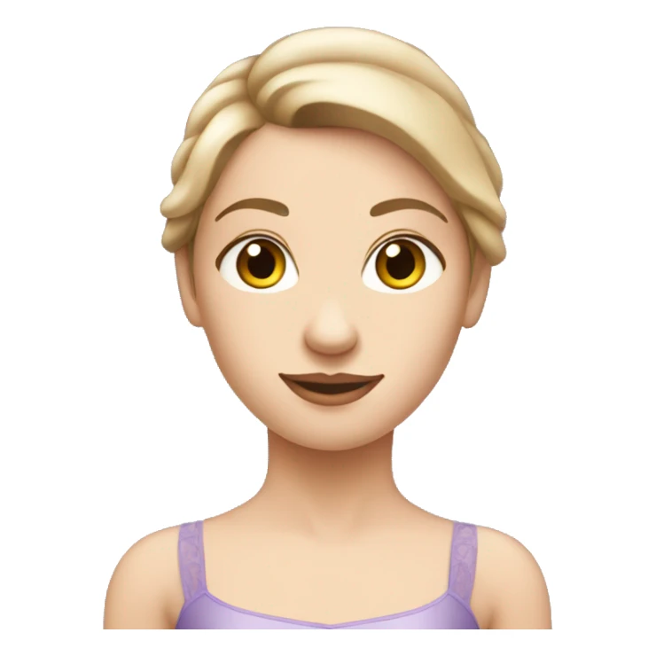 Caucasian ballerina in purple sticker