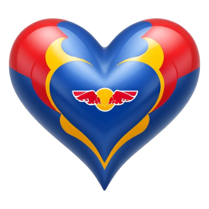 adentro de un corazon quiero un carro de Formula 1 estilo RedBull, quiero que el monoplaza este dentro de un corazon sticker