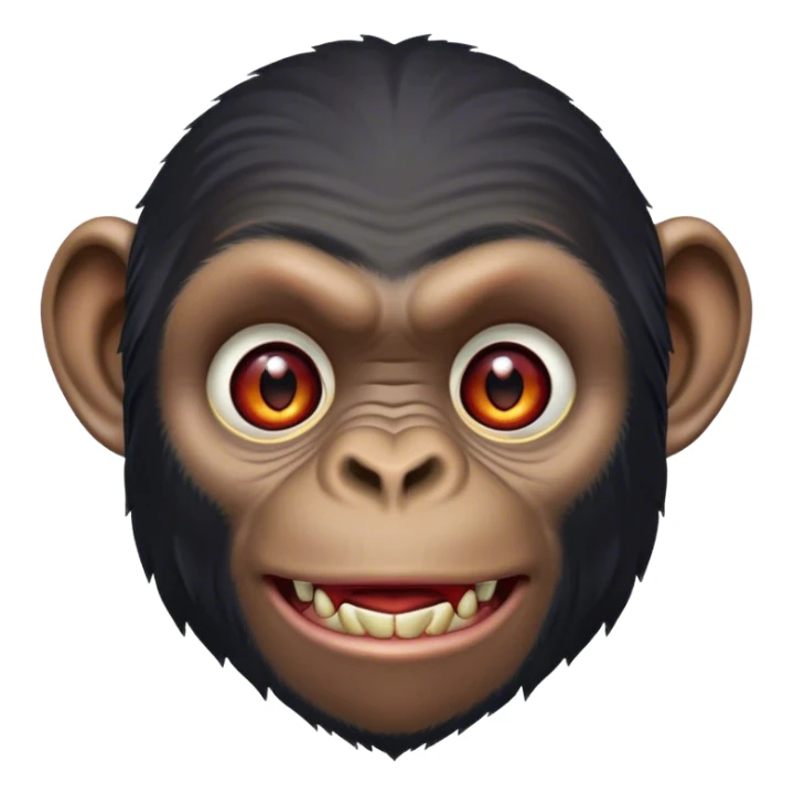 chimpanzee as batman vampire face *old emoji* sticker