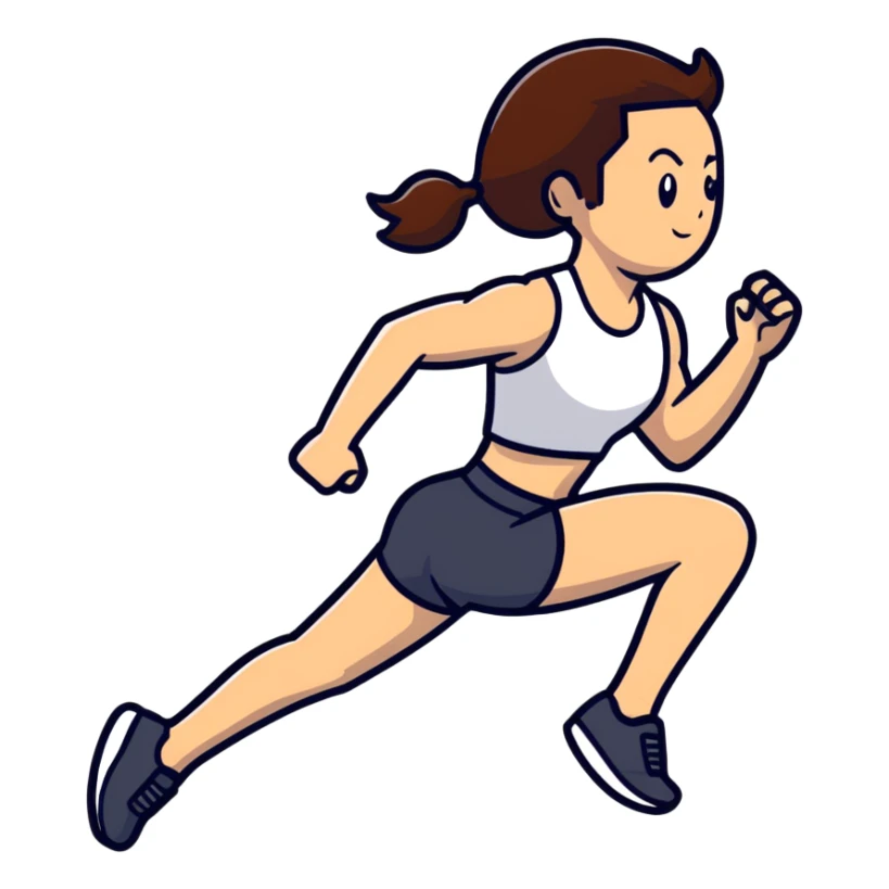 Michelle Monaghan running, athletic woman with brown hair sticker