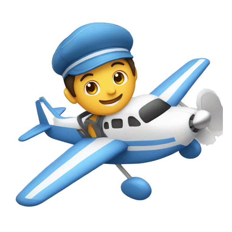 person flying airplane sticker