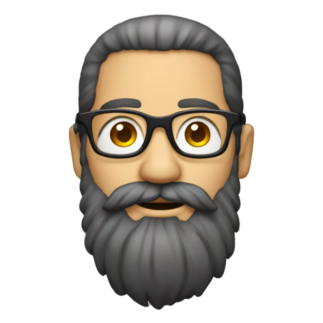 Homme barbu lunette sticker