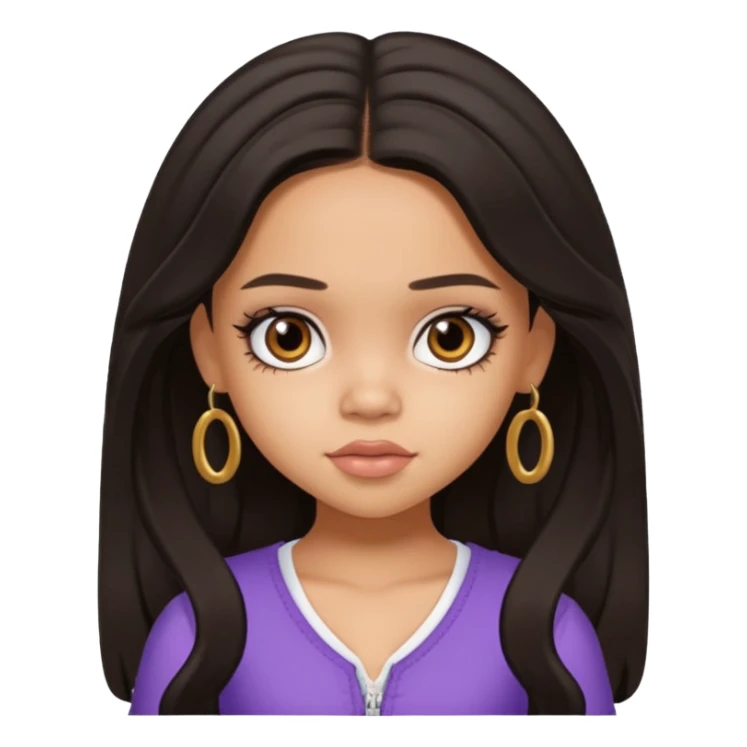 pretty bratz baddie, jenna ortega, dark hair sticker