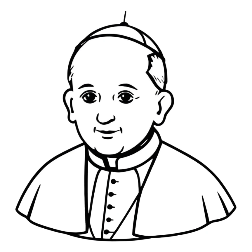 A pope on the street sticker
