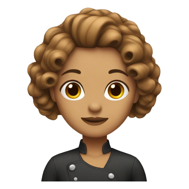 hairstylist with brown hair  sticker