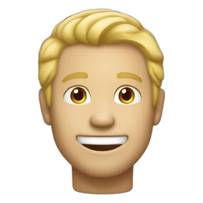 man blond hair 50 years old cheeky grin sticker