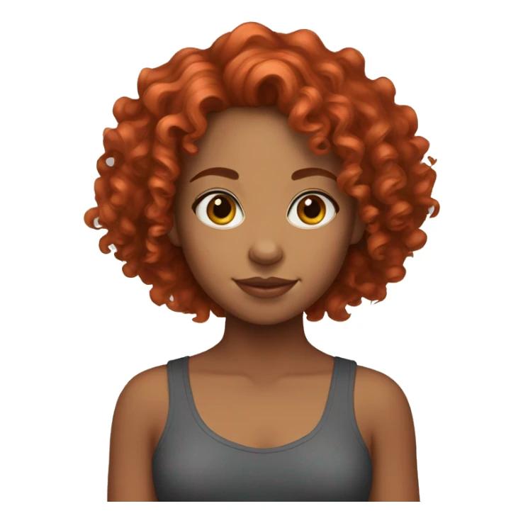 Curly Red hair mixed race girl sticker
