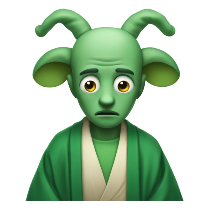 Sad baby Yoda  sticker