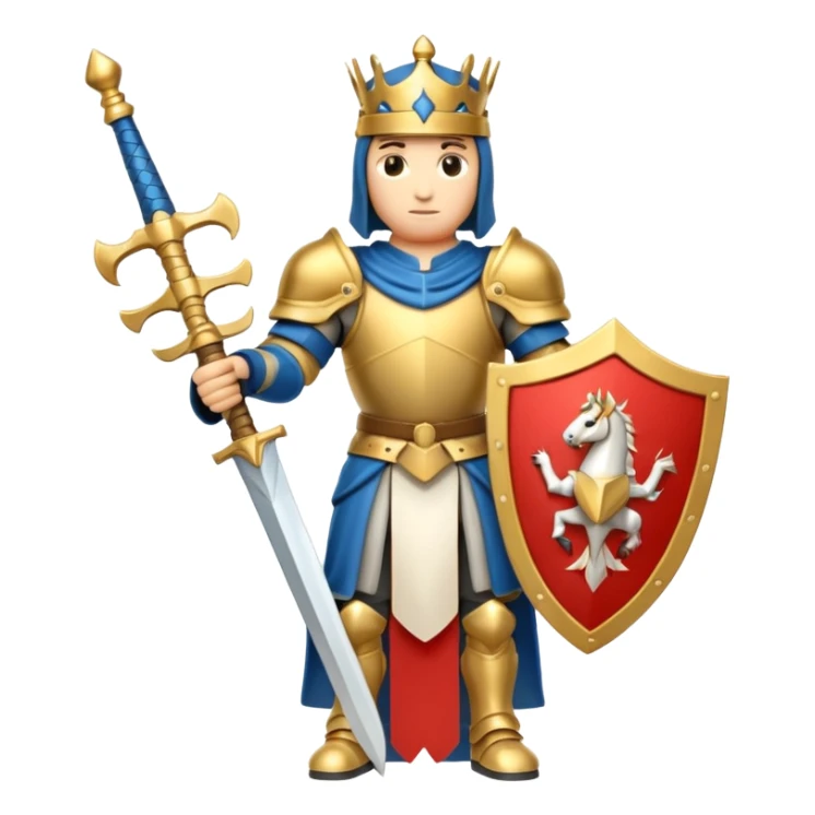 Chess piece holy knight with a giant sword sticker